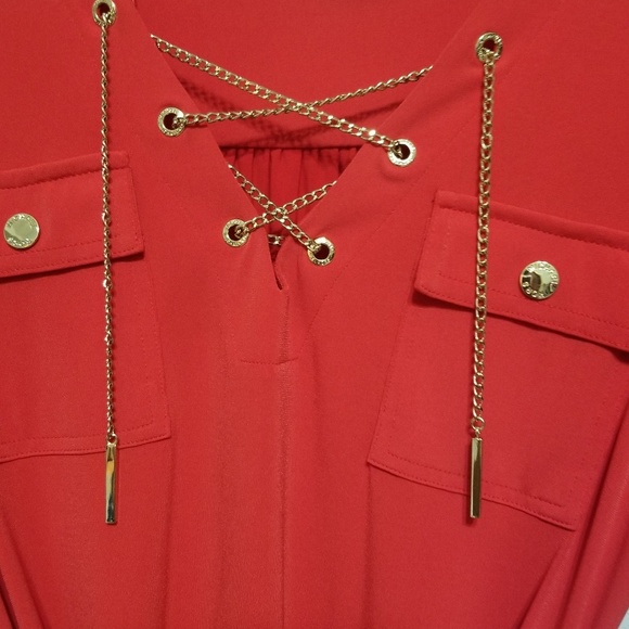 Michael Kors Gold Chain Tie Dress - Picture 8 of 8